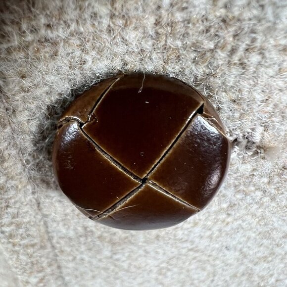 Peter England Men 46R Wool Blazer Suede Elbow Patches Button Detail Quiet Luxury - Picture 5 of 16